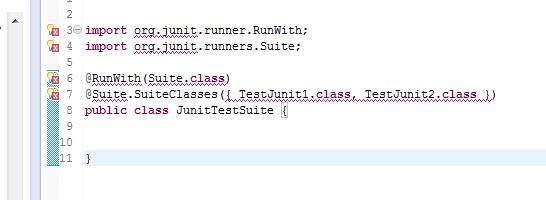 Java 단위테스트 Junit 에서 Suite 로 클래스 집합 테스트 하기