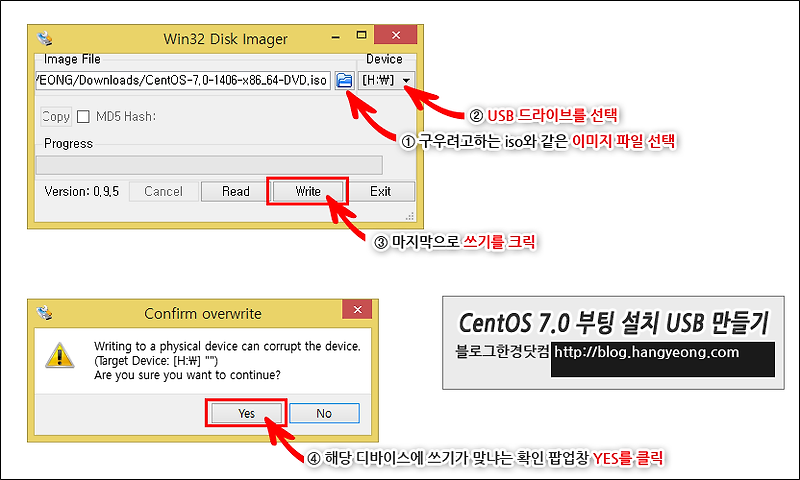 CentOS 7 부팅 및 설치 가능한 USB만드는 방법