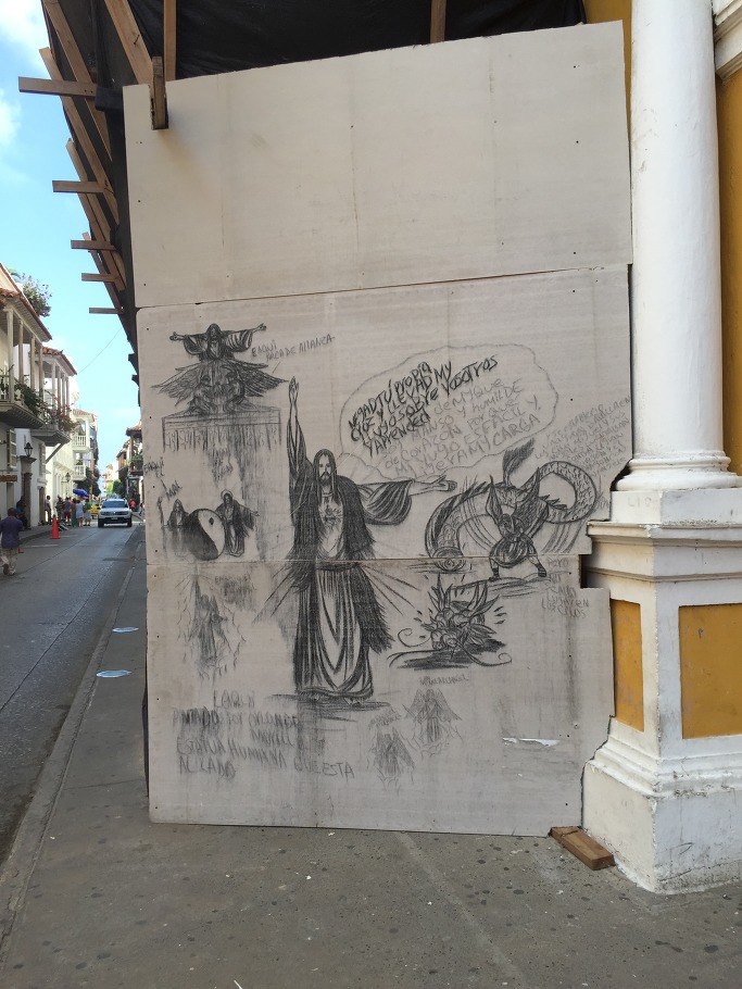 예술 작품 수준의 낙서가 있는 오울드시티의 골목들 - 2015 콜롬비아(카르타헤나) 여행 16
