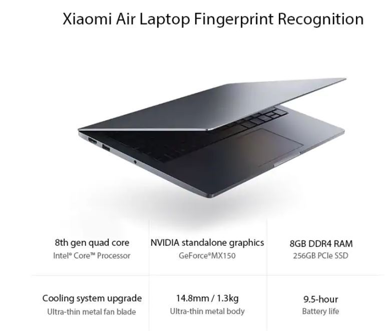 샤오미 미노트북 에어 i5-8250U 8GB+256GB SSD 초특가 할인중 (Xiaomi Mi Notebook Air)