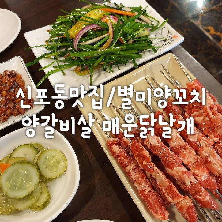 [신포동맛집/별미양꼬치]양갈비살 매운닭날개 오뎅탕 후기