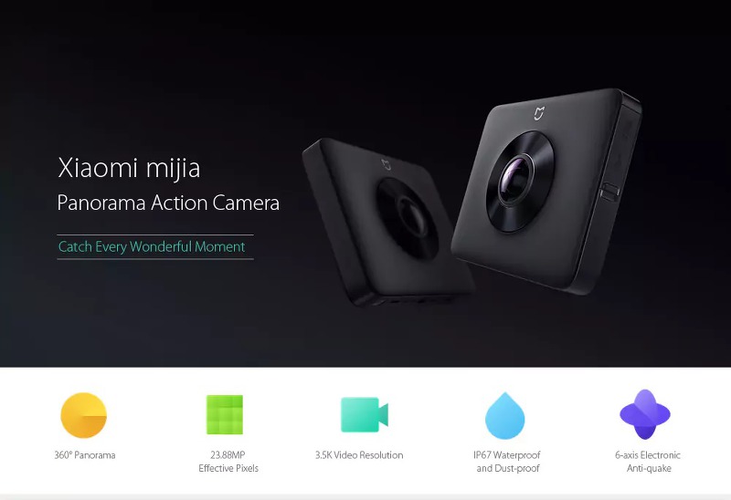 샤오미 액션캠 미지아 3.5K 360도 파노라마 할인정보 (Xiaomi mijia 3.5K Panorama Action Camera)