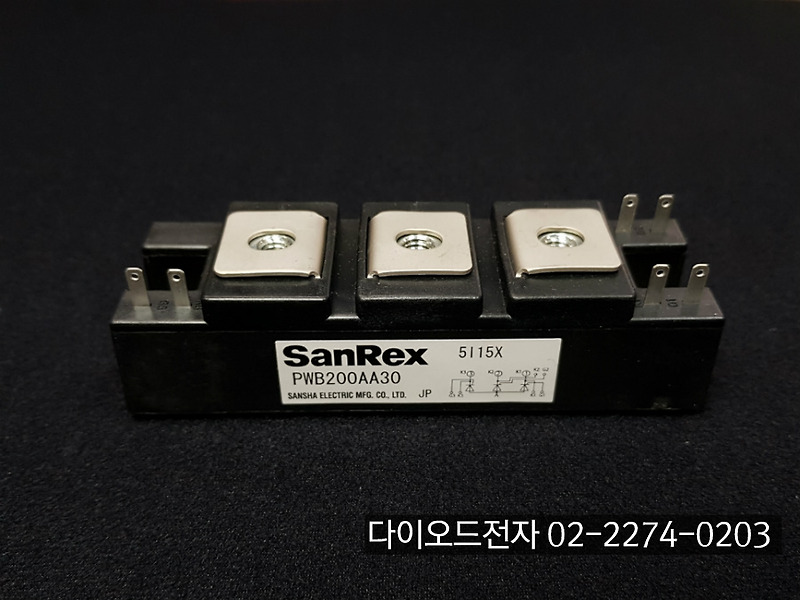 [판매중] PWB200AA30 / PWB200AA40 / 일본 SANREX SCR (x3) MODULE / THYRISTOR 모듈