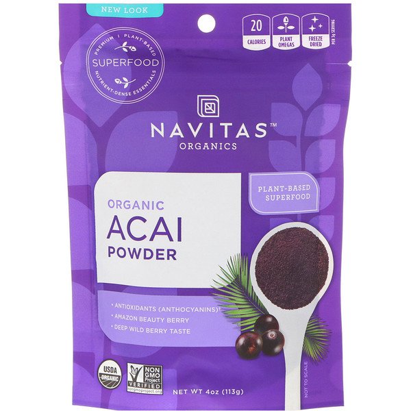 아이허브 항염증 Navitas Organics Organics Acai Powder 4 oz (113 g) 후기