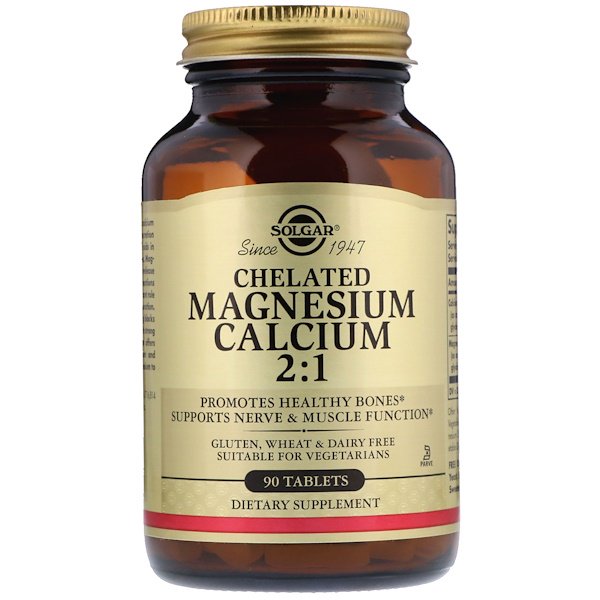 아이허브 Solgar, Chelated Magnesium Calcium 2:1, 90 Tablets후기와 추천정보