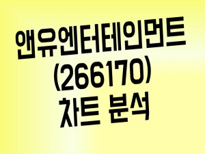 앤유 엔터테인먼트(266170) 주가 간단 차트분석(Feat. 소속 연예인)