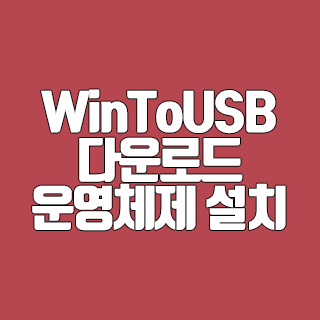 WinToUSB 다운로드 USB에 윈도우 설치