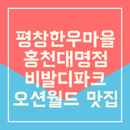 평창한우마을 홍천대명점 비발디파크 오션월드 맛집