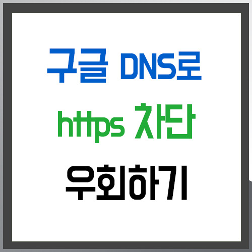 정부 https 차단으로 인한 구글 DNS 사용법