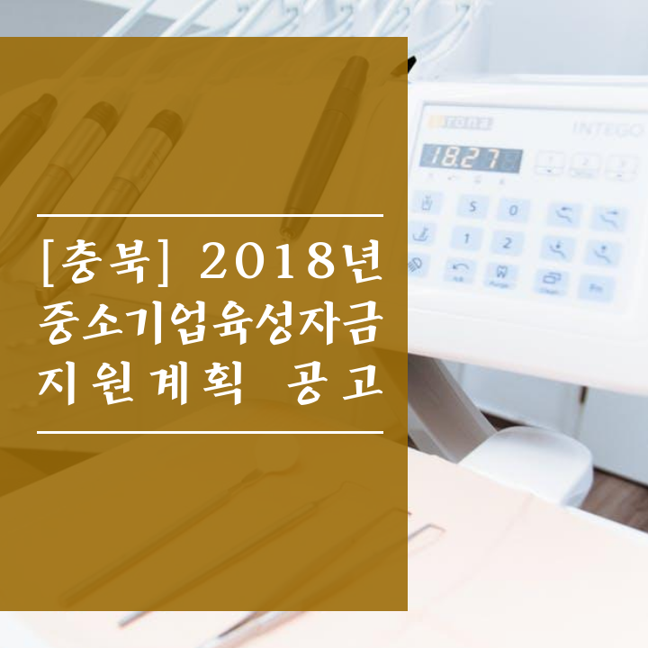 [충북] 2018년 중소기업 정부지원 육성자금 대출안내
