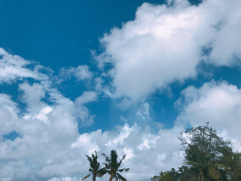 괌 오늘날씨 맑고 화창한 괌 하늘과 바다️
