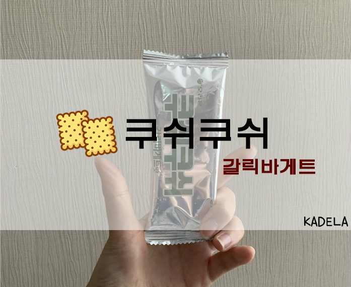 [리뷰] 오리온 신상과자 : 쿠쉬쿠쉬 갈릭 바게트 맛 후기(+칼로리 등)