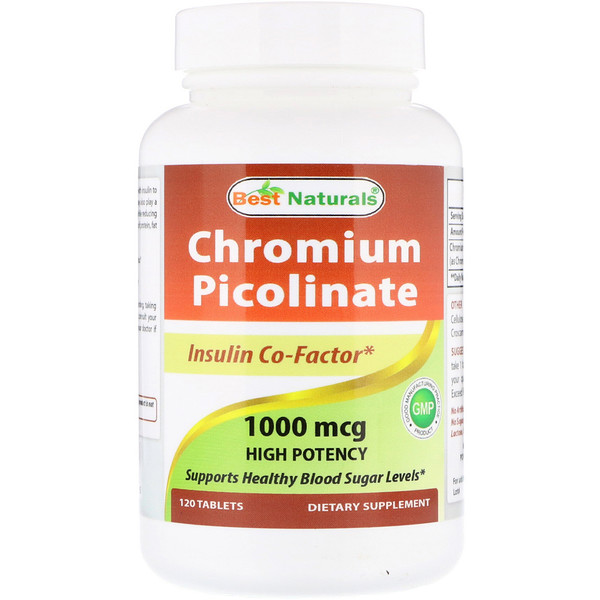 아이허브 당뇨혈당보조제 크롬 추천 Best Naturals, Chromium Picolinate, 1000 mcg , 120 Tablets 후기와 정보