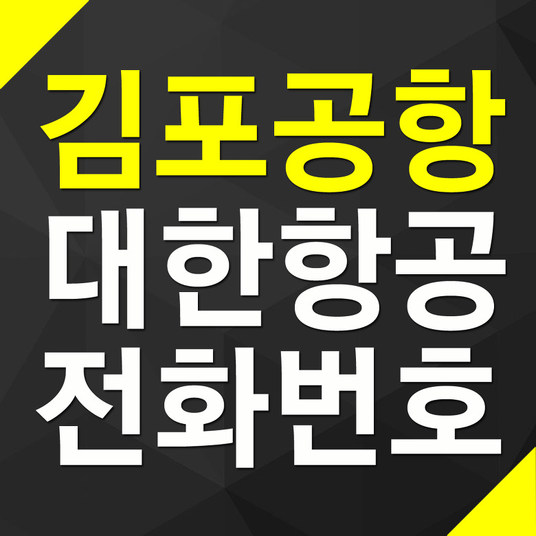 김포공항 대한항공 국내선 국제선 탑승수속 카운터 전화번호