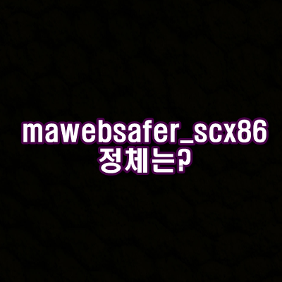 mawebsafer_scx86 정체는?