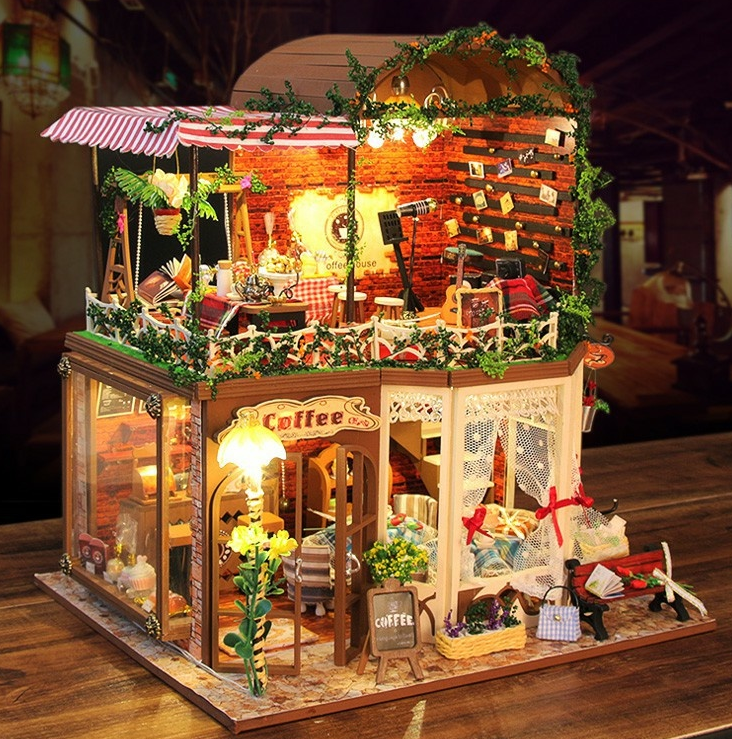 미니어처 하우스 DIY 꽃나무 카페 만들기