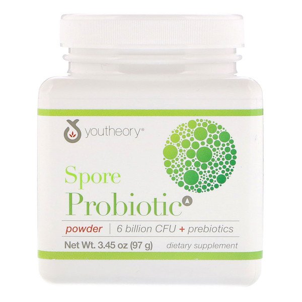 아이허브 유산균 효과 증폭시키는 프리바이오틱스 Youtheory Spore Probiotic Powder 6 Billion CFU 후기