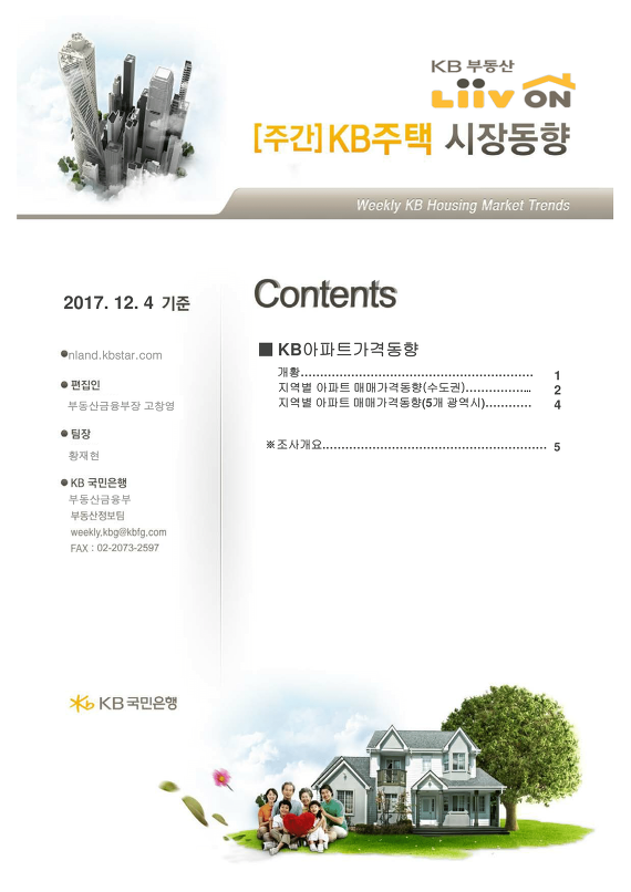 12월 4일 기준 『[주간] KB주택시장동향』 조사결과