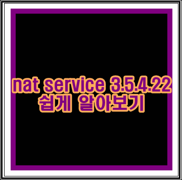 nat service 3.5.4.22 쉽게 알아보기