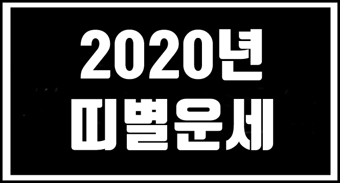 2020년 띠별운세, 신년운세, 귀인운세 총정리!!