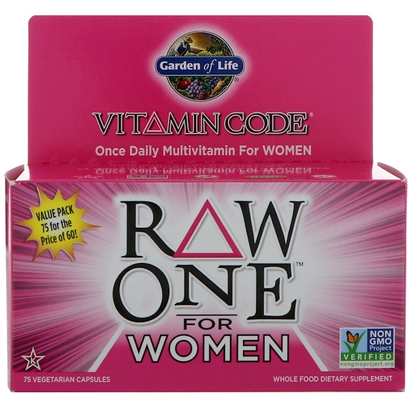 아이허브 여성종합영양제 Garden of Life, Vitamin Code, Raw One, Once Daily Multi-Vitamin for Women, 75 UltraZorbe Veggie Caps 후기들