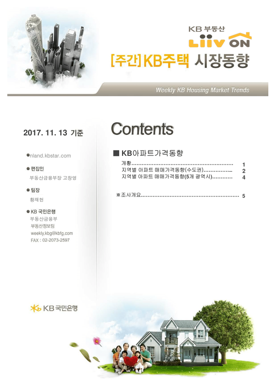 11월 13일 기준 『[주간] KB주택시장동향』 조사결과