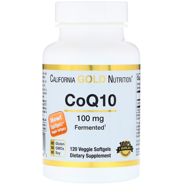 아이허브 코엔자임큐텐(코큐텐) 추천 California Gold Nutrition, 코엔자임 큐텐(CoQ10), 100 mg, 120 야채 소프트 젤 후기와 정보