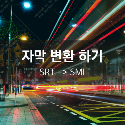 자막변환하기 / SRT -> SMI