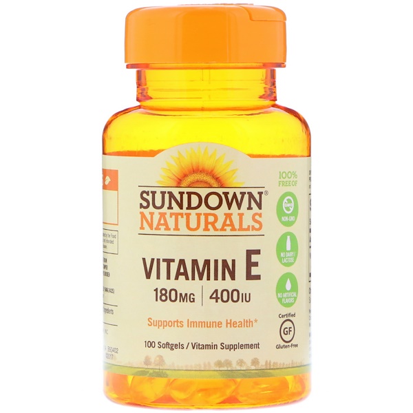 아이허브 비타민E보충제 Sundown Naturals 비타민 E 180 mg (400 IU) 후기