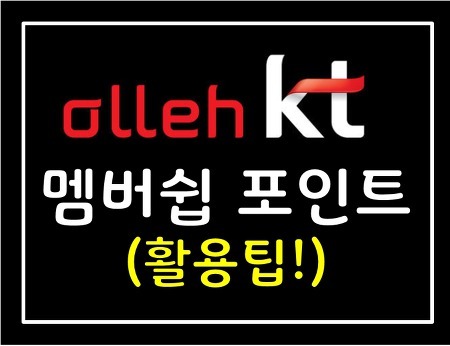 KT 멤버쉽 포인트 사용 활용노하우!