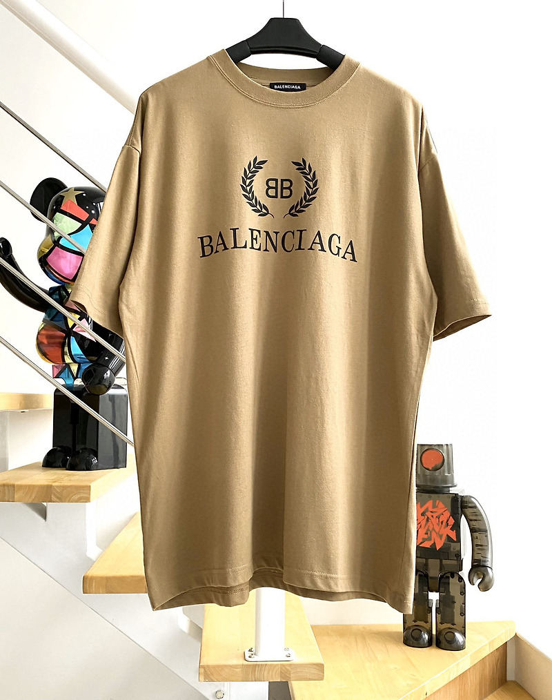 [BALENCIAGA] 발렌시아가 BB 프린트 월계수 반팔 티셔츠 578139 TEV52