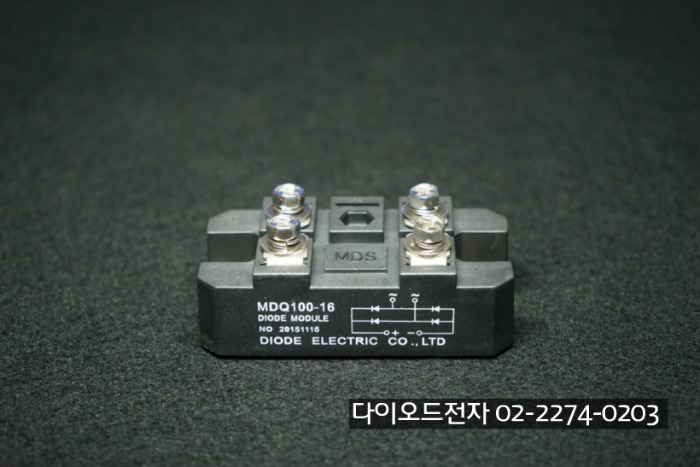 [판매중] MDQ100-16 / DIODE ELECTRIC (100A 1600V , 단상 브릿지 다이오드)