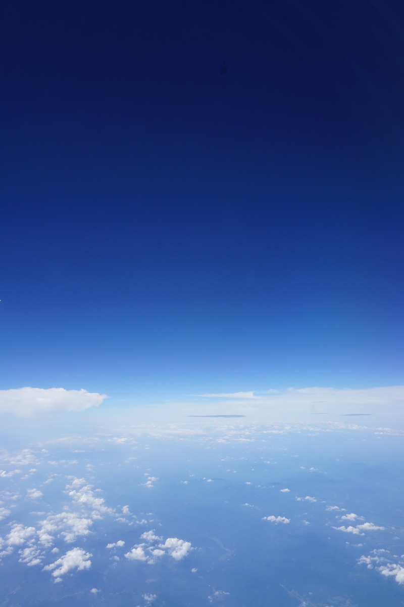 비행,하늘,땅,구름, 그리고 바다