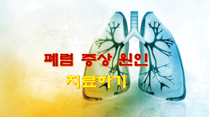 폐렴 증상 원인 치료하기