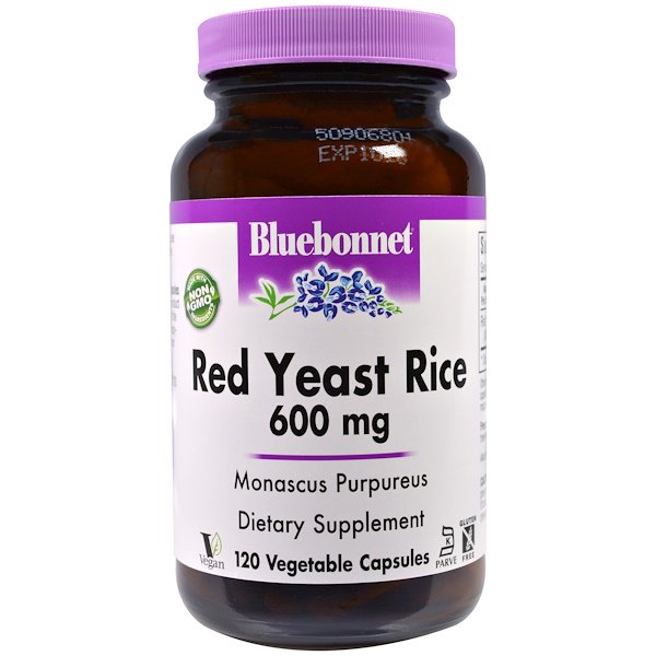 아이허브 아이허브 고지혈증개선(콜레스테롤) 홍국쌀 추천 Bluebonnet Nutrition, 홍국, 600 mg, 120 베지캡 후기와 정보