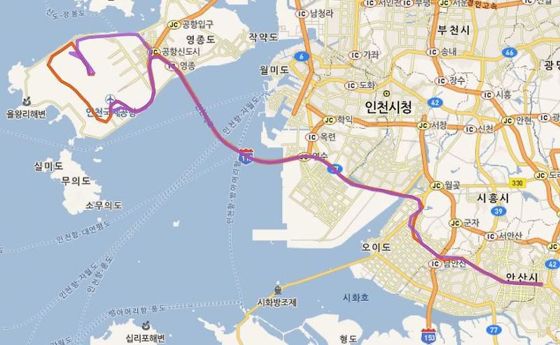 인천공항7000번 시간표, 노선 안내 안산<-안산역,신길동,시흥->인천공항