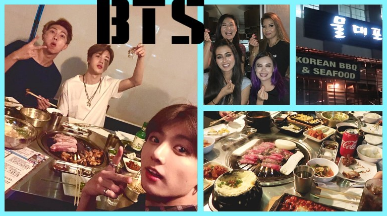 BTS 방탄소년단이 다녀간 어메리카 LA 코리아타운 맛집 물대포에서 외국인과 먹방 짱이네