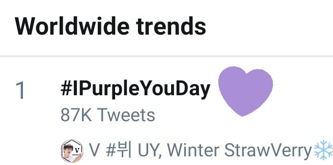 [방탄소년단 뷔] “보라해(I Purple You)”의 날을 기념하는 아미들 (해외매체 Koreaboo 기사전문) 알아봐요