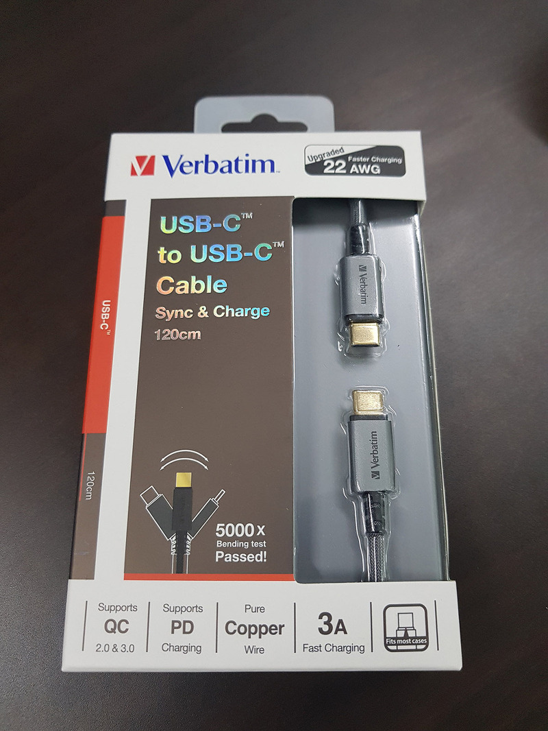 버바팀(Verbatim) USB-C to USB-C 케이블 구매기,사용기