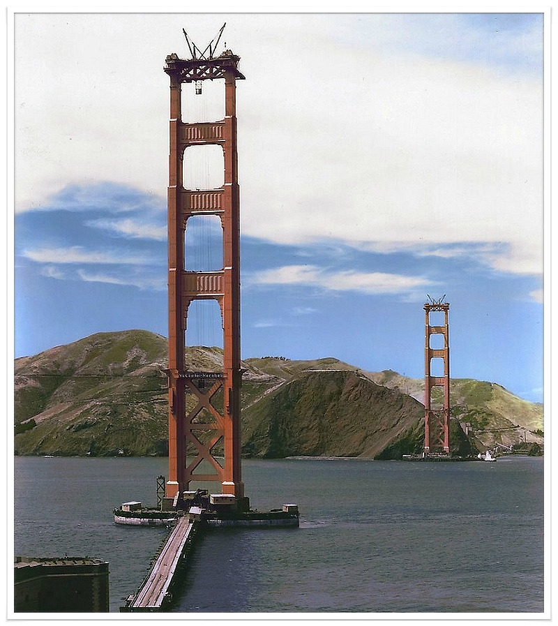 1934년 샌프란시스코 금문교 건설현장