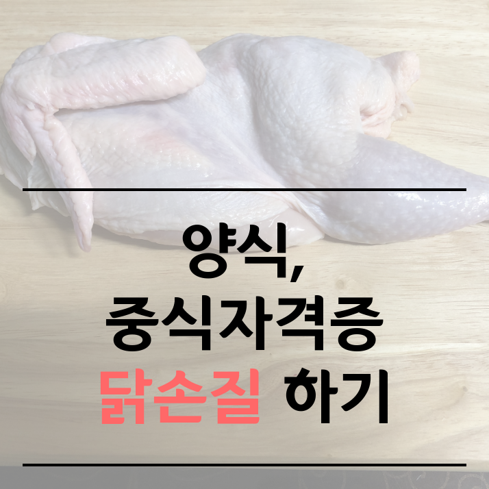 [양식, 중식자격증] 닭 손질하 알아봐요