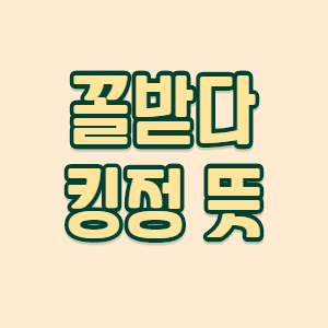 꼴받다 킹정 뜻