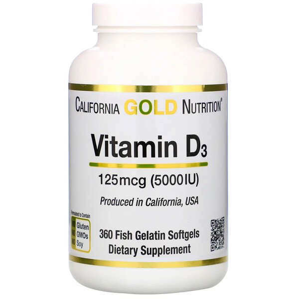 아이허브 면역력 강화 California Gold Nutrition 비타민 D3 125 mcg (5000 IU)제품설명 및 후기분석