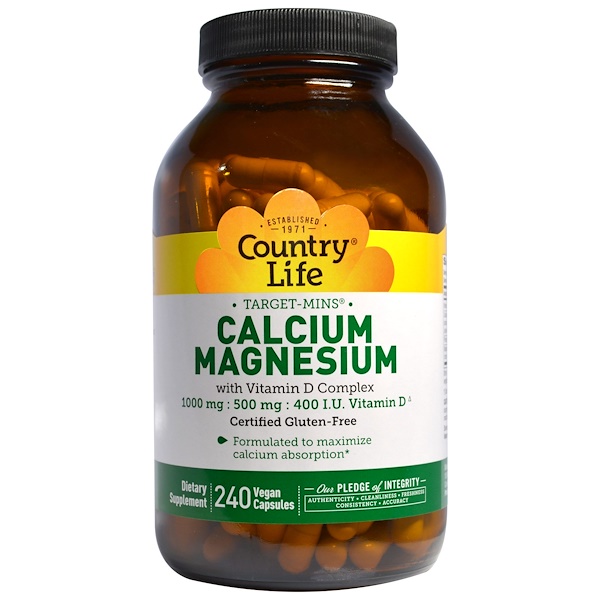 아이허브 Country Life, 칼슘-마그네슘과 비타민 D 복합체(Calcium-Magnesium with Vitamin D Complex), 240 베지 캡슐후기와 추천정보
