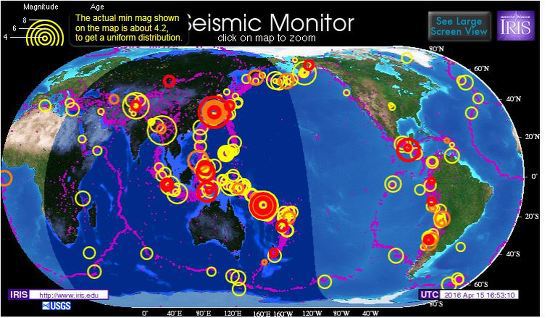 실시간 지진 확인 가능 안전지대가 아니다, 일본 대지진 전조?