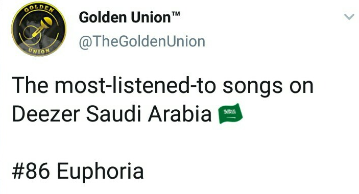 [방탄소년단 정국] Euphoria the only bts solo in the chart Top Saudi Arabia 이야…