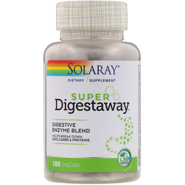 아이허브 소화효소 Solaray, Super Digestaway, Digestive Enzyme Blend, 180 VegCaps 후기들