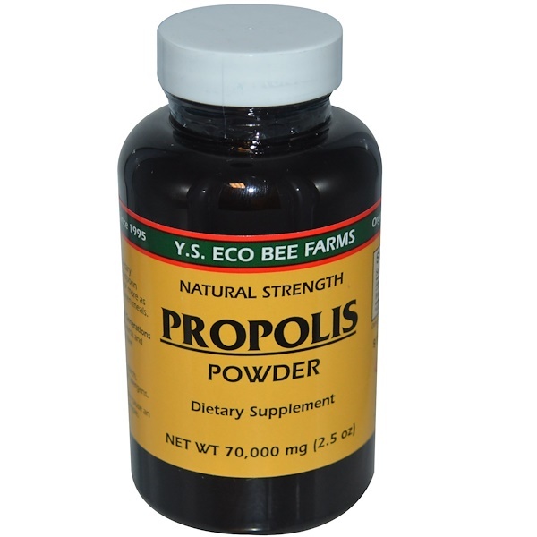 아이허브 프로폴리스 추천 Y.S. Eco Bee Farms, 프로폴리스 가루, 2.5 oz (70,000 mg) 후기와 정보