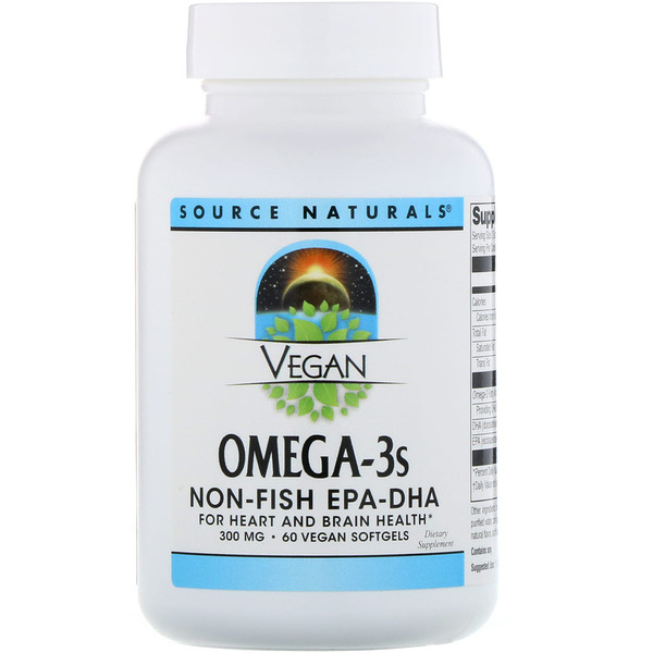 아이허브 오메가3 피쉬오일 Source Naturals, 비건 오메가-3S, EPA-DHA, 300 mg, 60 비건 소프트젤 후기들