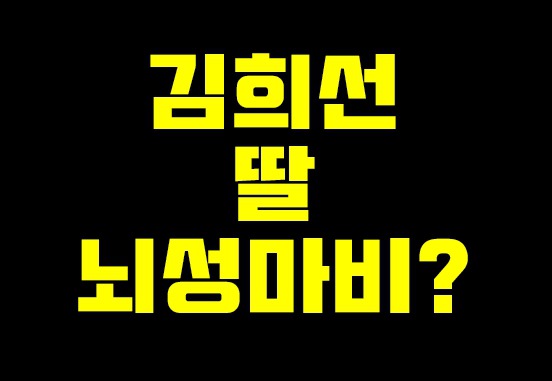 김희선 딸뇌성마비 무슨소리일까